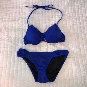 VS Pink royal blue bikini
